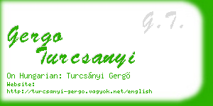 gergo turcsanyi business card