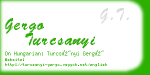gergo turcsanyi business card
